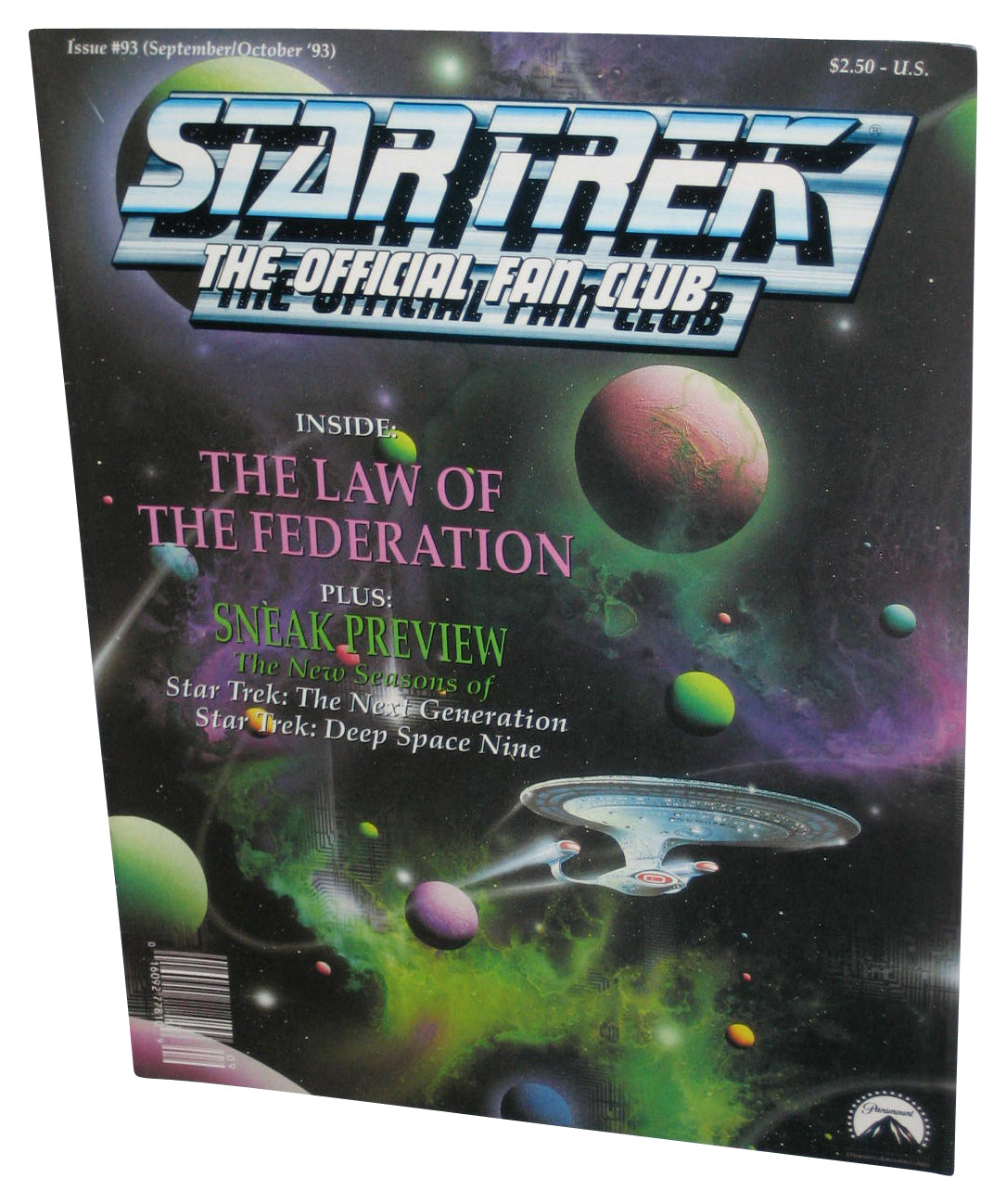 Star Trek The Official Fan Club September October '93 Magazine Book #93