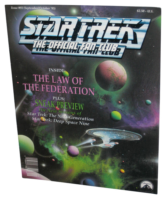 Star Trek The Official Fan Club September October '93 Magazine Book #93