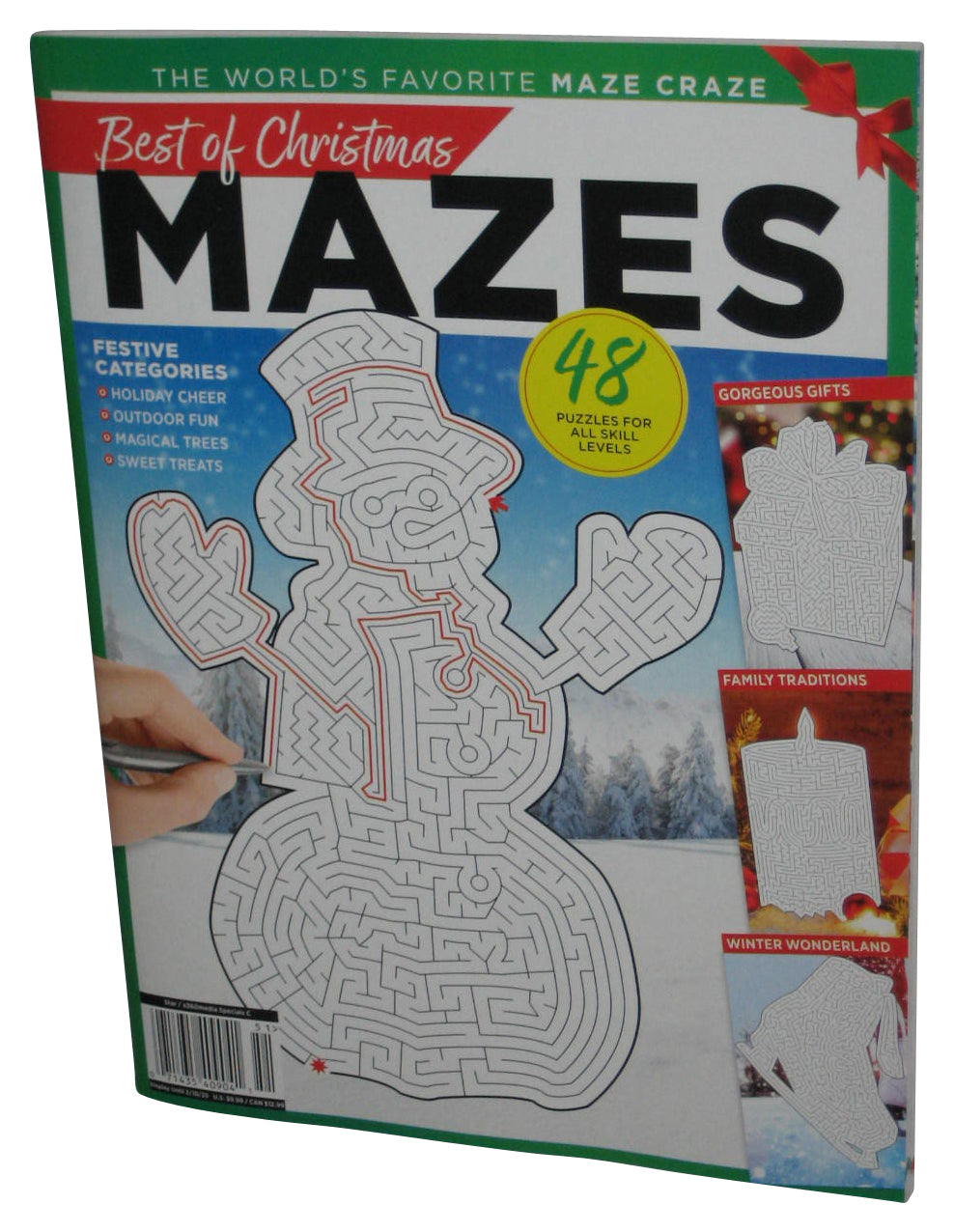 Best of Christmas Mazes (2024) Magazine Book - (48 Puzzles For All Skill Levels)