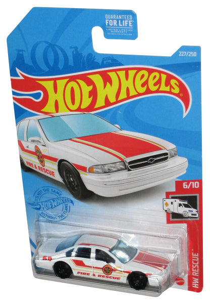 Hot Wheels HW Rescue 6/10 (2020) White '96 Chevrolet Impala SS Toy Car 227/250