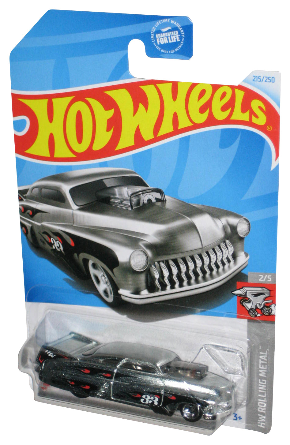Hot Wheels HW Rolling Metal 2/5 (2021) Silver '49 Drag Merc Toy Car 215/250