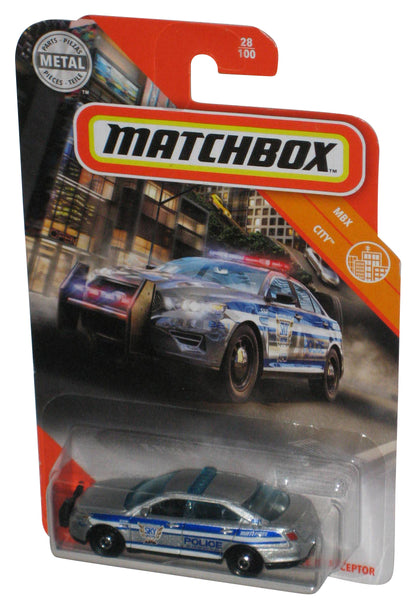 Matchbox MBX City (2019) Silver Ford Police Interceptor Toy Car 28/100