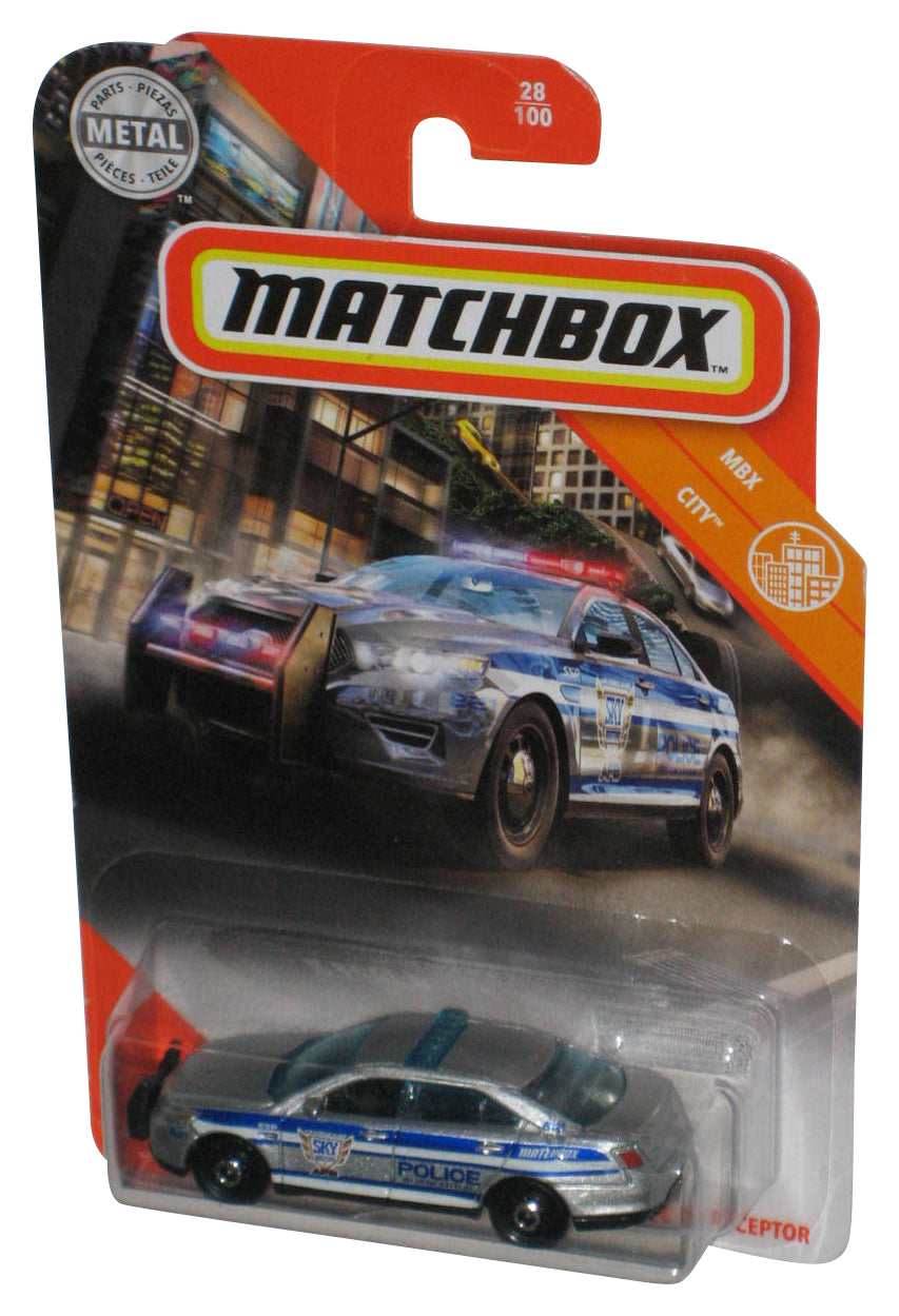 Matchbox MBX City (2019) Silver Ford Police Interceptor Toy Car 28/100