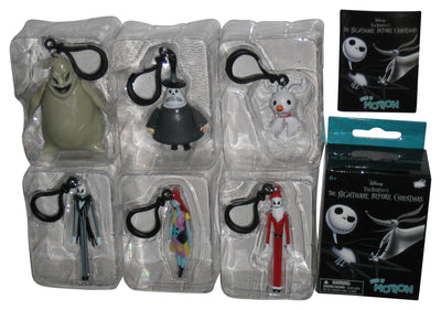 Disney Nightmare Before Christmas Chibi In Motion Figure Keychain Set - (Santa Jack, Oogie Boogie, Mayor, Sally, Zero & Jack)