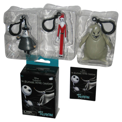 Disney Nightmare Before Christmas Chibi In Motion Figure Keychain Set - (Santa Jack, Oogie Boogie & The Mayor)