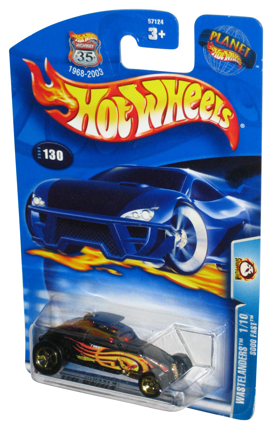 Hot Wheels Wastelanders 1/10 Black Sooo Fast Toy Car #130