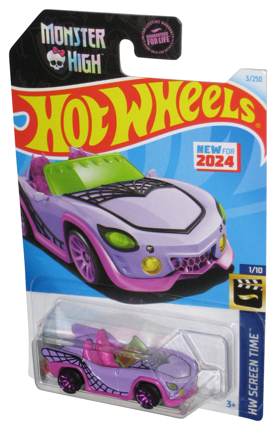 Hot Wheels HW Screen Time 1/10 (2024) Purple Monster High Toy Car 3/250