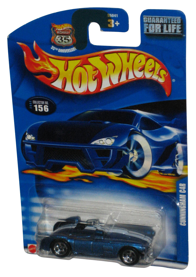 Hot Wheels Cunningham C4R (2002) Collector Blue Toy Car #156