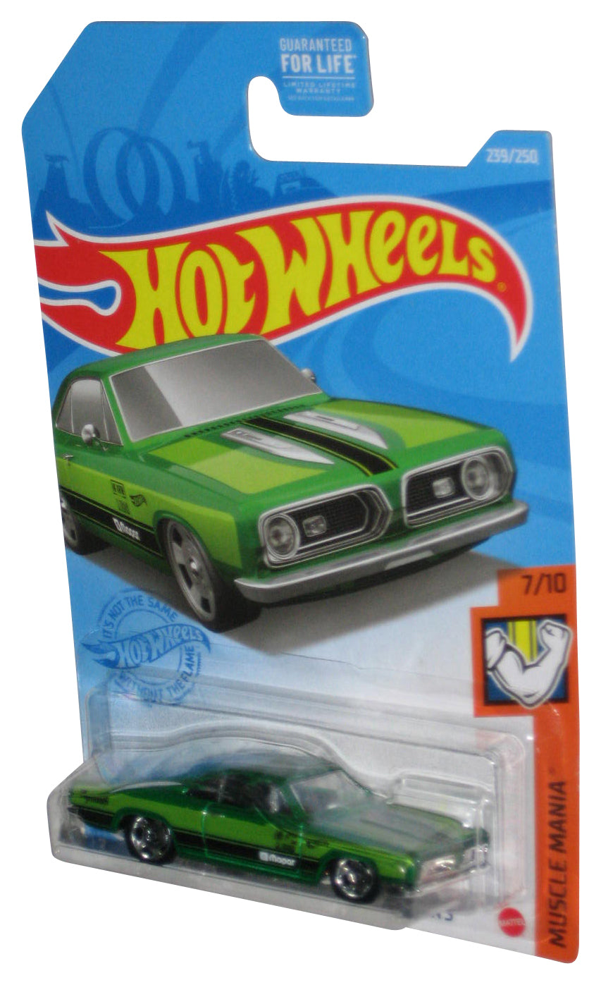 Hot Wheels Muscle Mania 7/10 (2020) Green '68 Plymouth Barracuda Formula S Toy Car 239/250