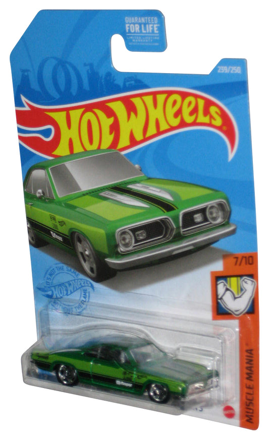 Hot Wheels Muscle Mania 7/10 (2020) Green '68 Plymouth Barracuda Formula S Toy Car 239/250