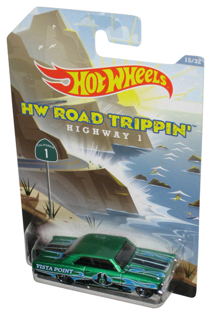 Hot Wheels HW Road Trippin' Highway 1 '66 Chevy Nova Green Toy Car 15/32