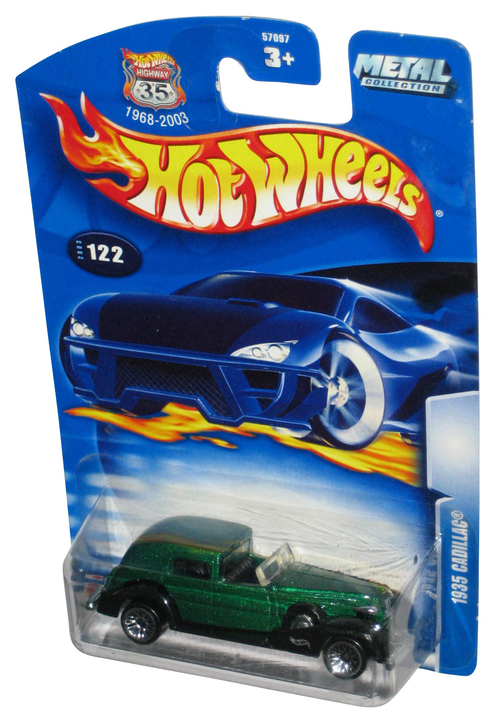Hot Wheels 1935 Cadillac (2003) Green Collector Toy Car #122