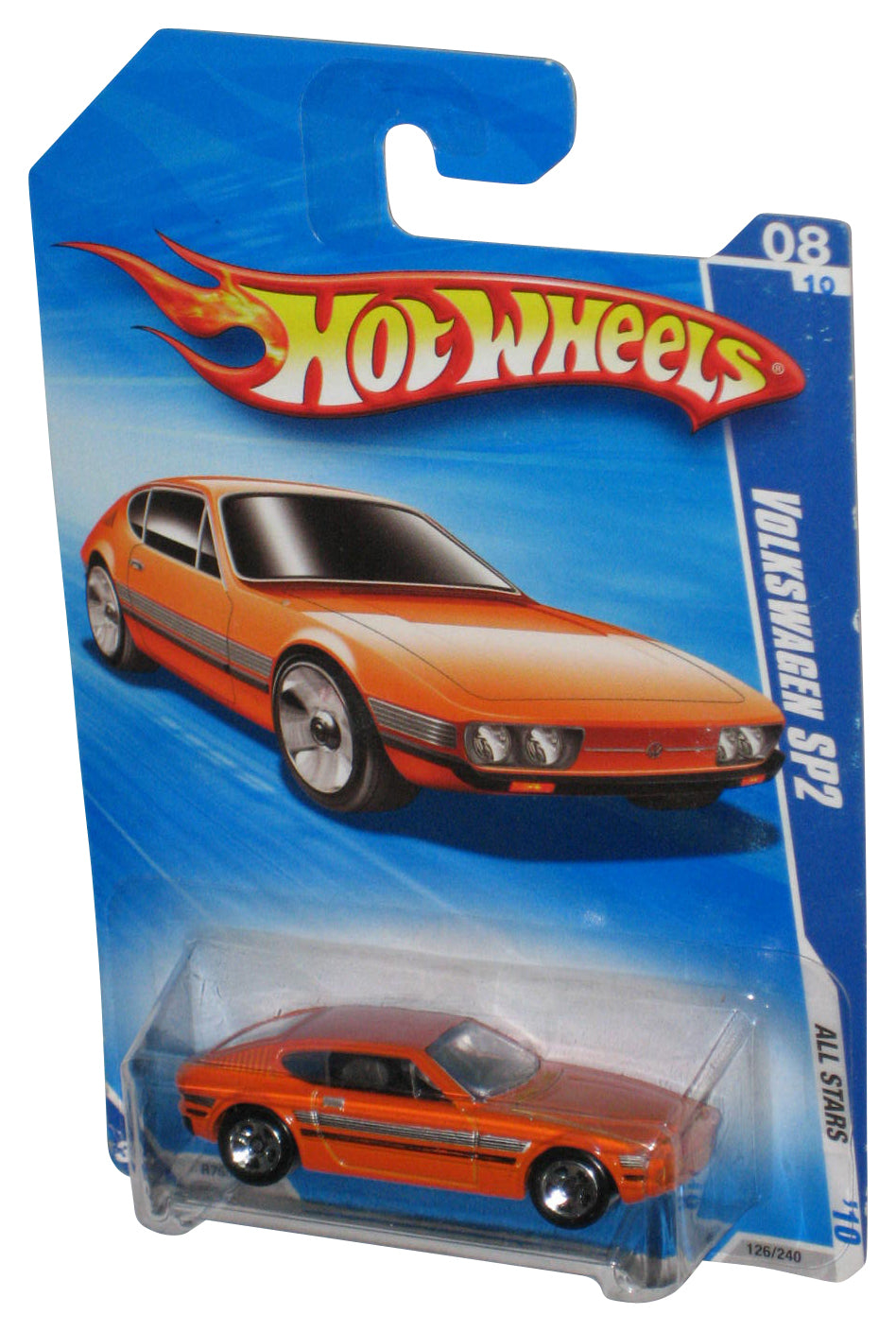 Hot Wheels All Stars 08/10 '10 Orange Volkswagen SP2 Toy Car 126/240