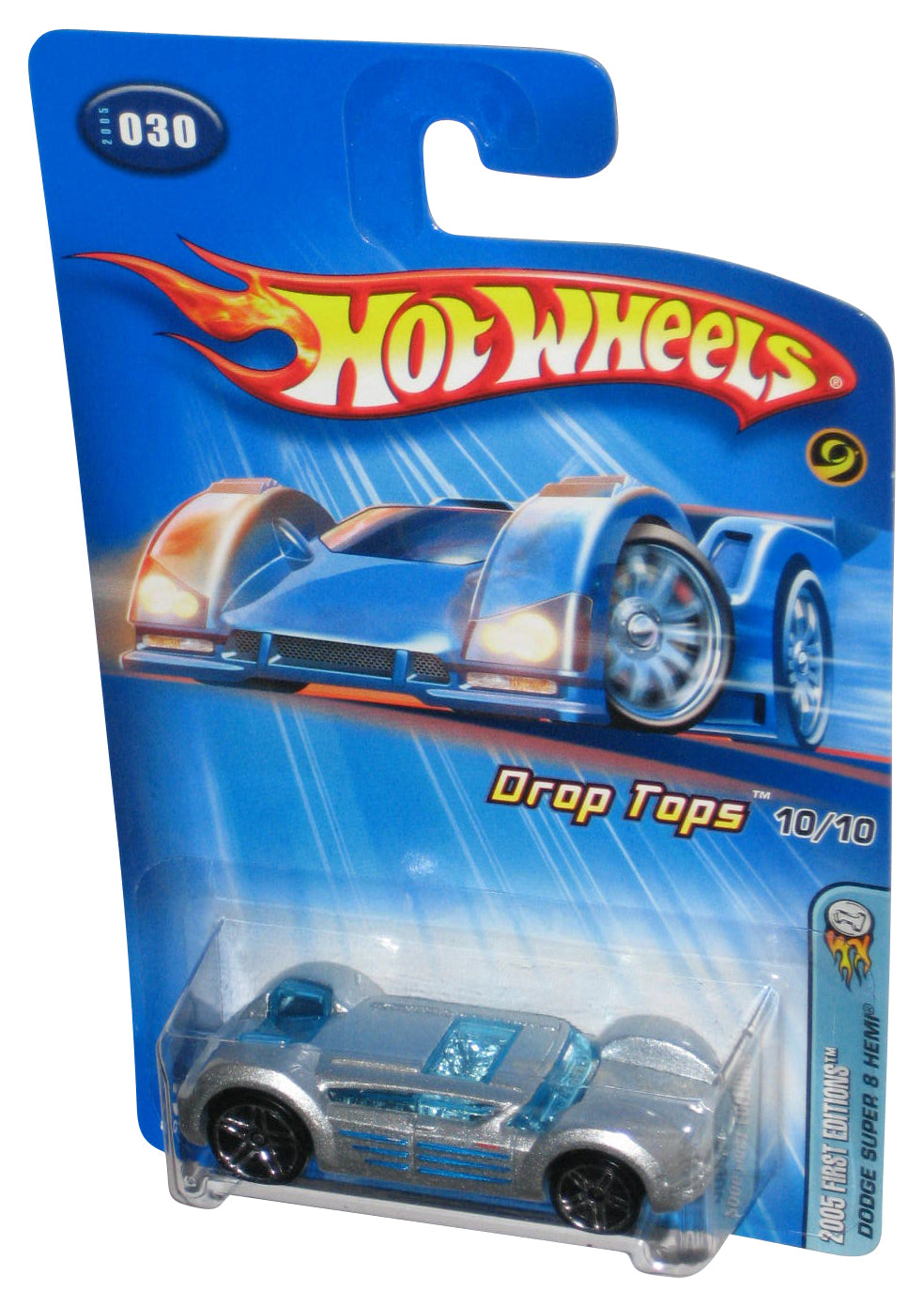 Hot Wheels 2005 First Editions Silver Dodge Super 8 Hemi Drop Tops 10/10 Toy Car #030