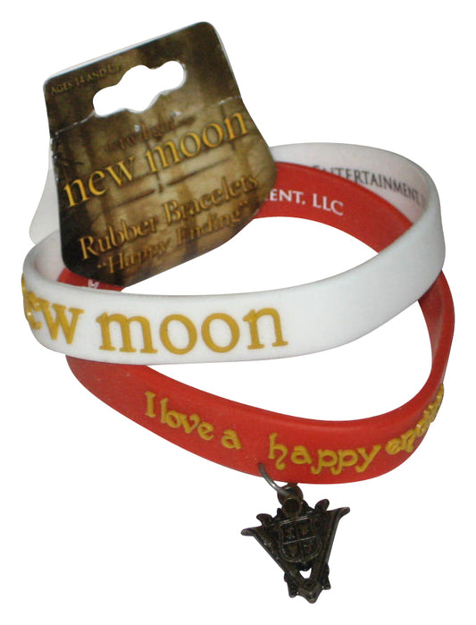 Twilight Saga New Moon Movie Neca Happy Ending Rubber Bracelet 2-Pack