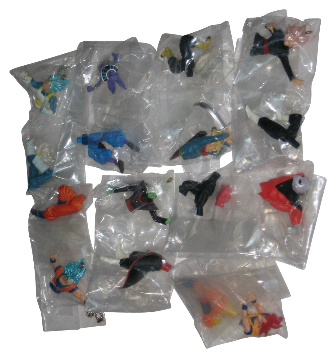 Dragon Ball Z Buildable (2018) Bandai Battle Figure Keychain Complete Set - (8 Characters)