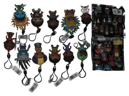 Marvel Black Panther Wakanda Forever Monogram Figural 3D Bag Clip Keychain Complete Set