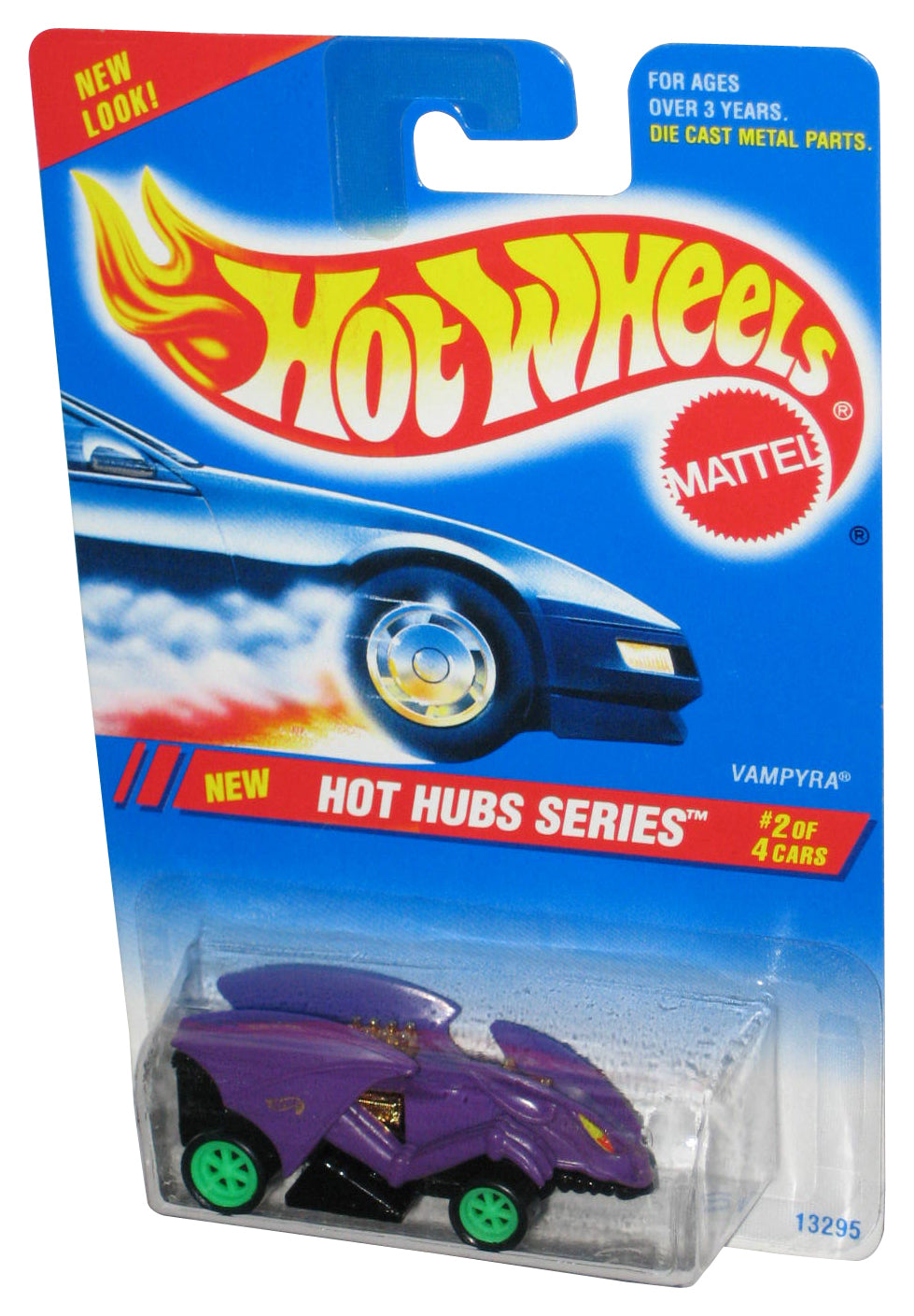 Hot Wheels Hot Tubs Series (1994) Purple Vampyra Toy Car w/ Green Wheels