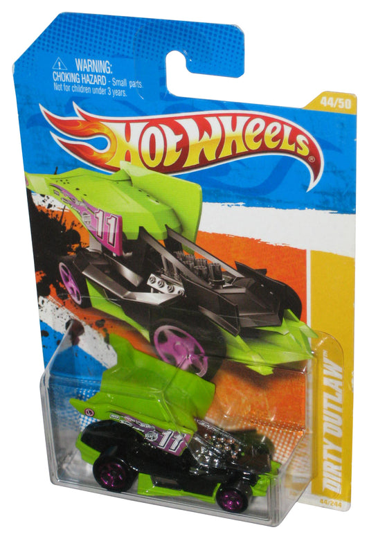 Hot Wheels 2011 New Models 44/50 (2010) Green & Black Dirty Outlaw Toy Car 44/244