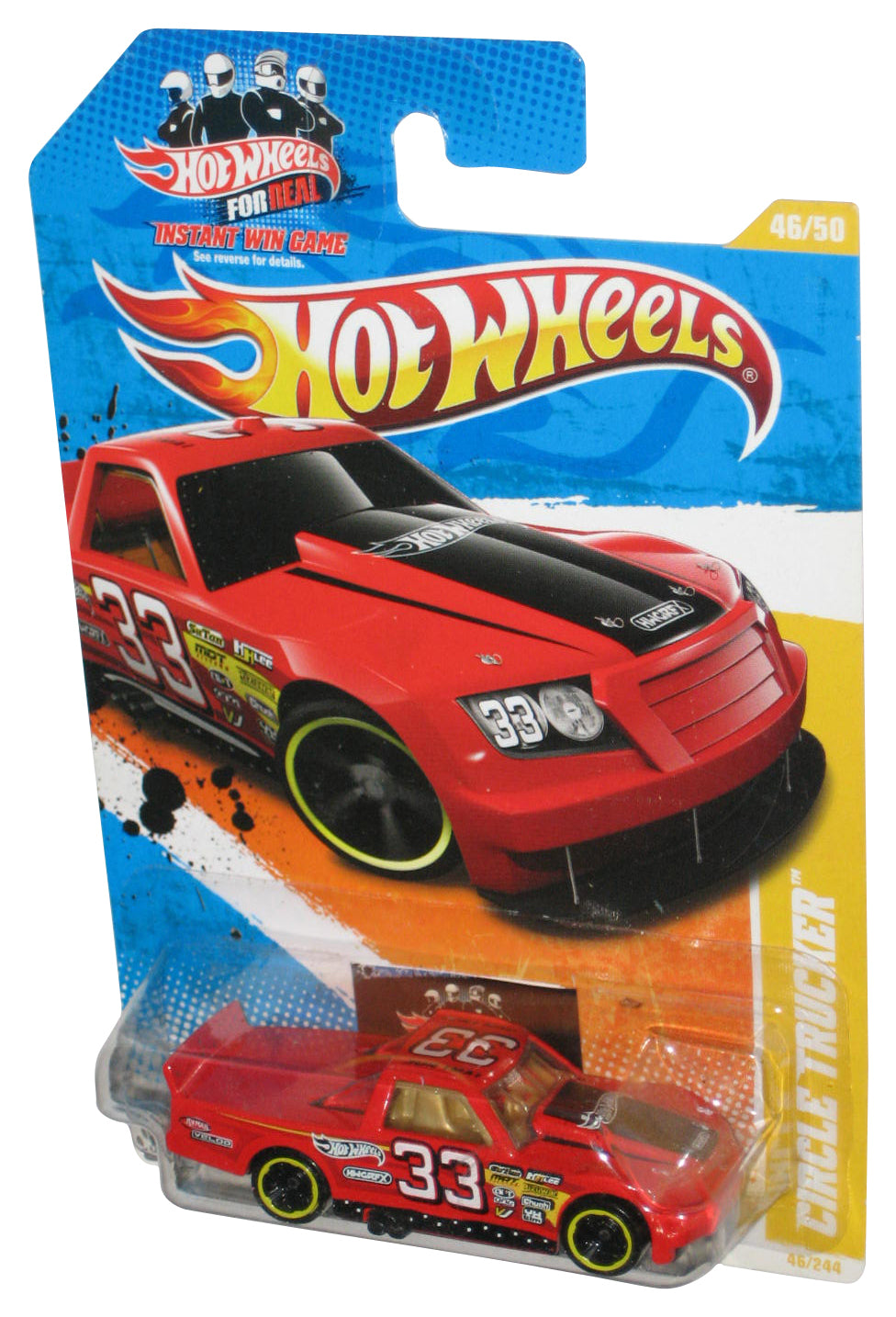 Hot Wheels 2011 New Models 46/50 Red Circle Trucker Toy Car 46/244