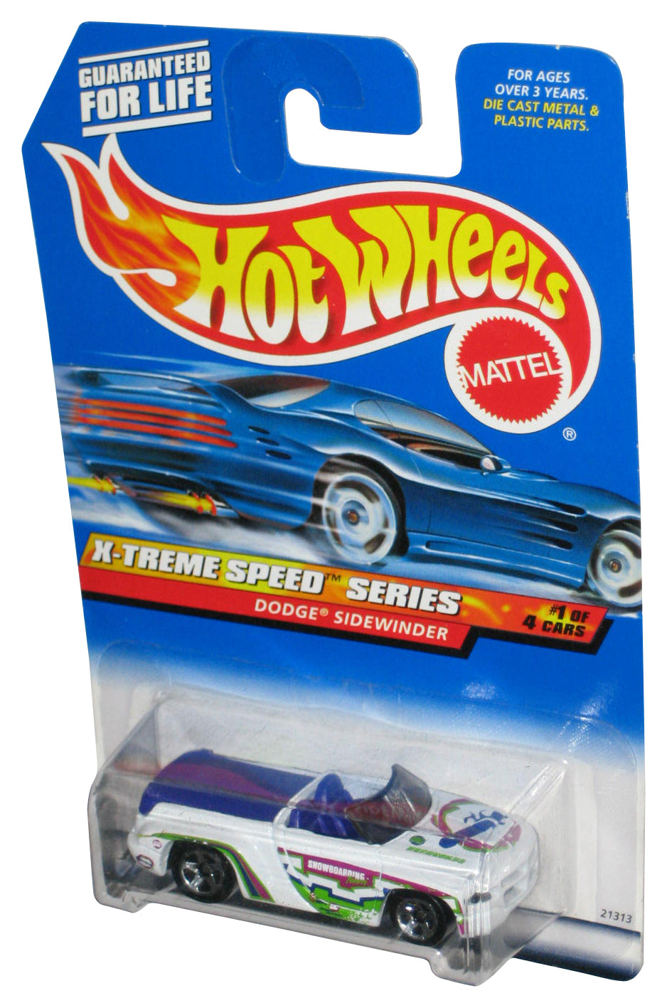 Hot Wheels X-Treme Speed 1/4 White Dodge Sidewinder Toy Car #965