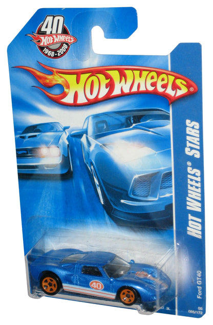 Hot Wheels Stars 40th (2007) Blue Ford GT40 Toy Car 095/172 w/ Orange Wheels