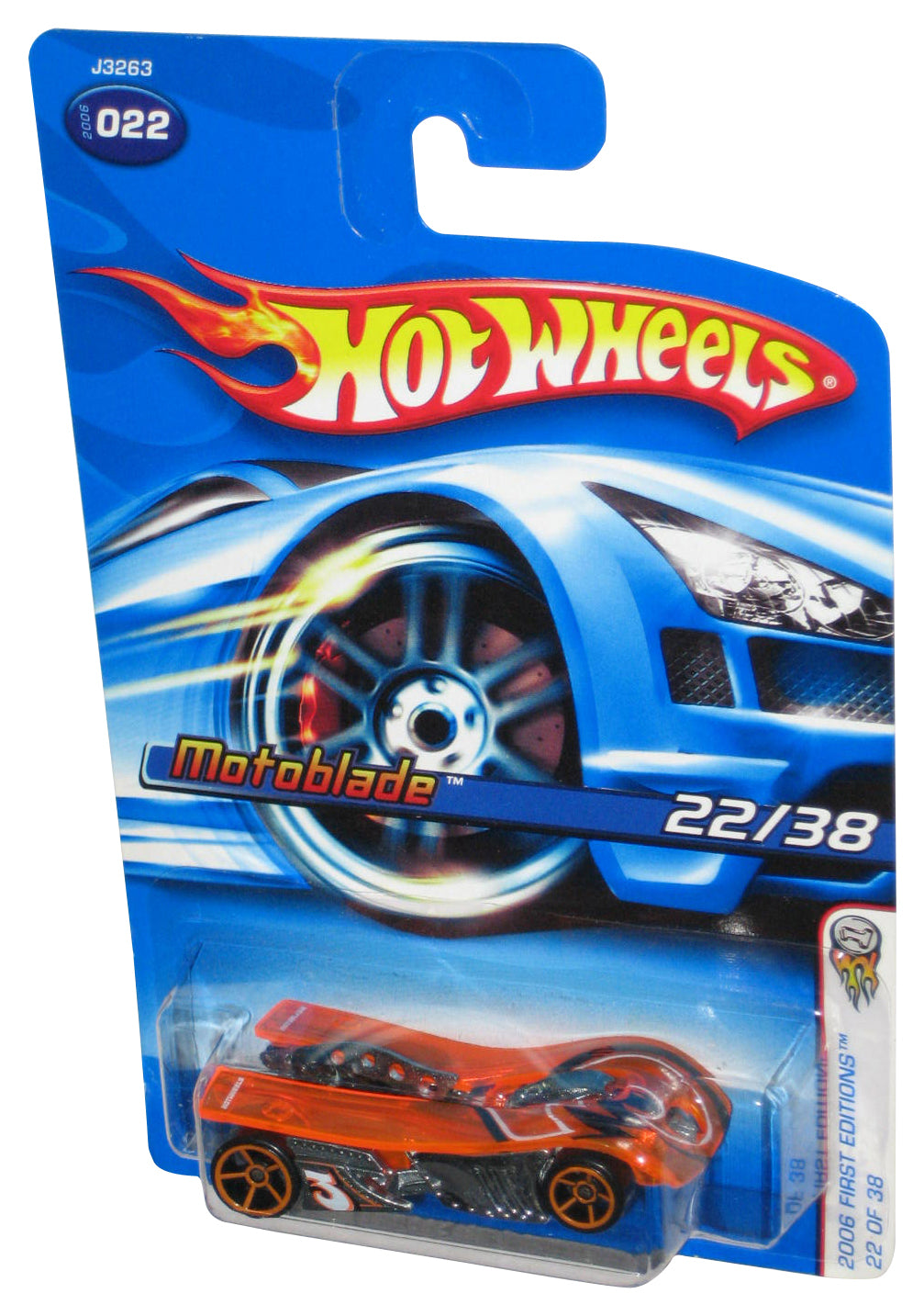 Hot Wheels 2006 First Editions 22/38 Orange Motoblade Toy Car #022