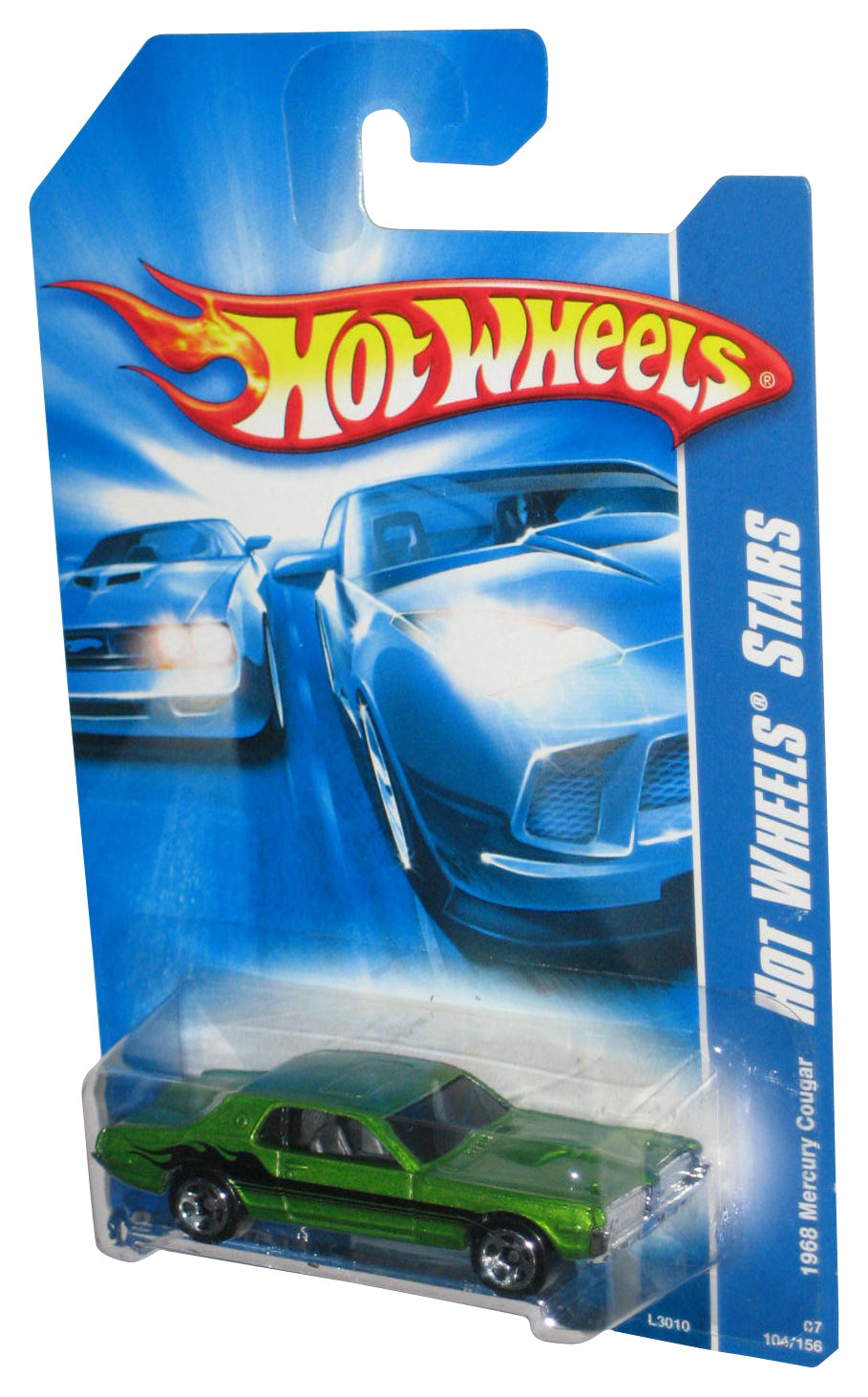 Hot Wheels Stars (2007) 1968 Mercury Cougar Green Toy Car 104/156