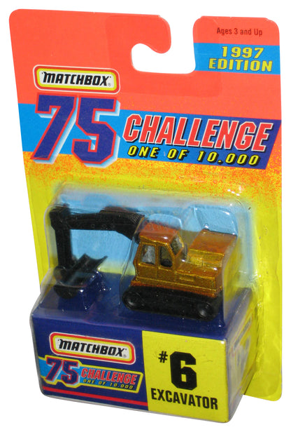 Matchbox 75 Challenge (1997) Mattel Gold Excavator Construction Toy #6