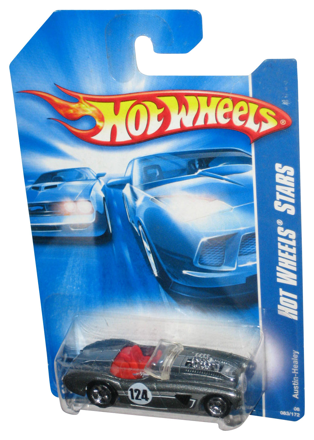 Hot Wheels Stars (2007) Mattel Silver Austin-Healey Toy Car 083/172