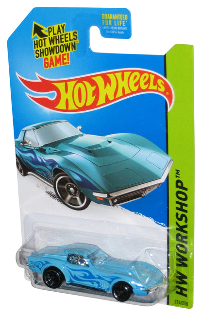 Hot Wheels HW Workshop (2013) Light Blue '69 Corvette Toy Car 214/250