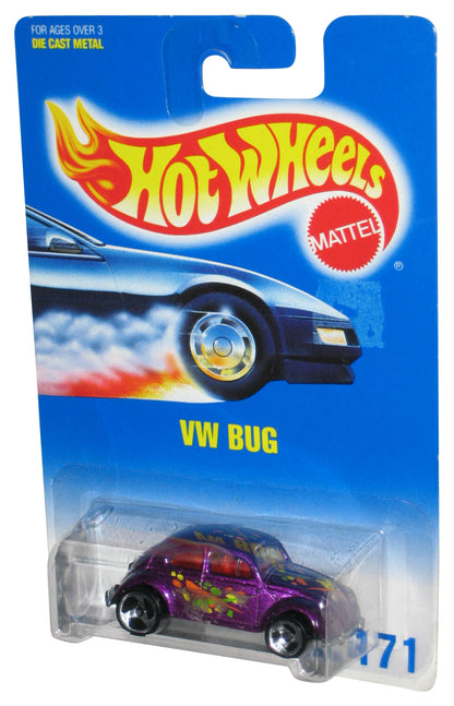 Hot Wheels Purple VW Bug (1991) Mattel Collector Toy Car #171 - (Dented Plastic)