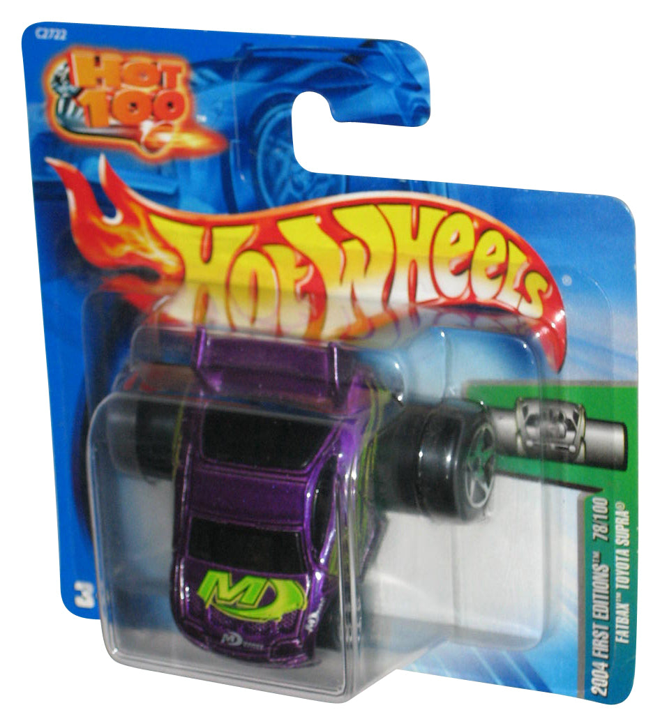 Hot Wheels 2004 First Editions 78/100 Purple Fatbax Toyota Supra Toy Car #078 - (Hot 100 Short Card)