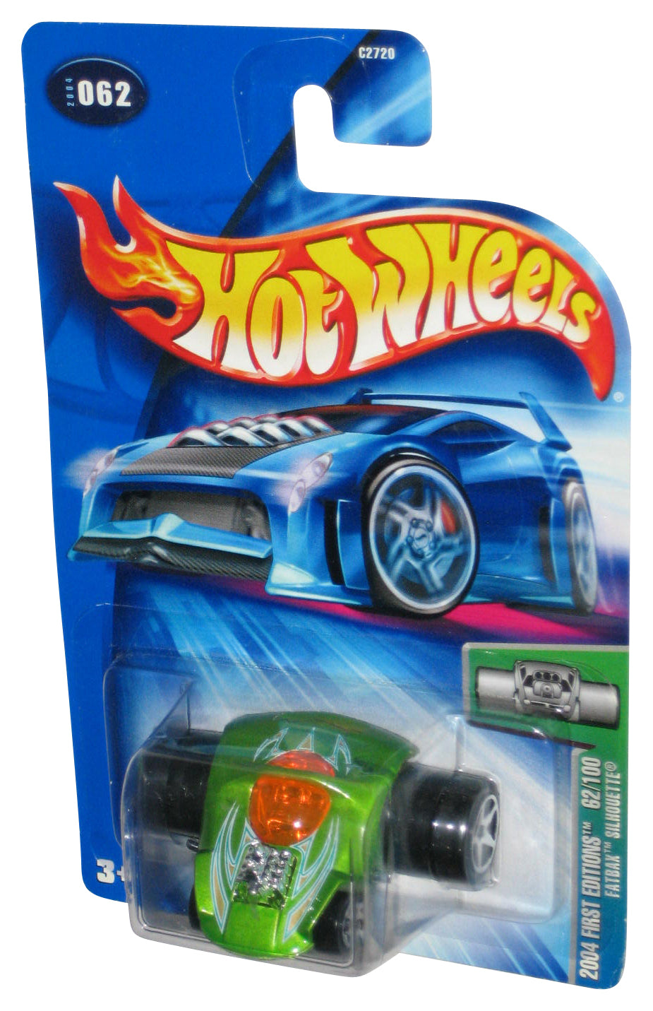 Hot Wheels 2004 First Editions 62/100 (2004) Green Fatbax Silhouette Toy Car #062