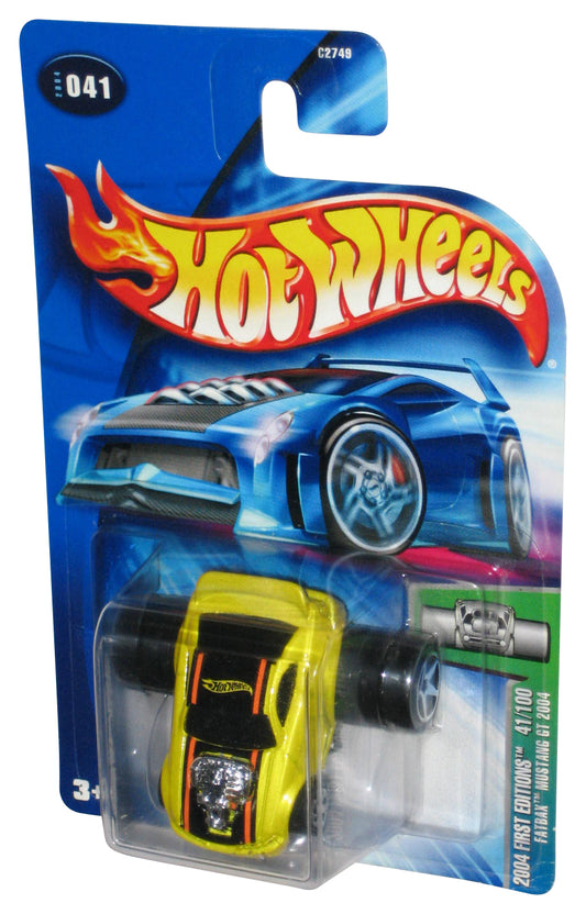 Hot Wheels 2004 First Editions 41/100 Fatbax Mustang GT 2004 Yellow Toy Car #041