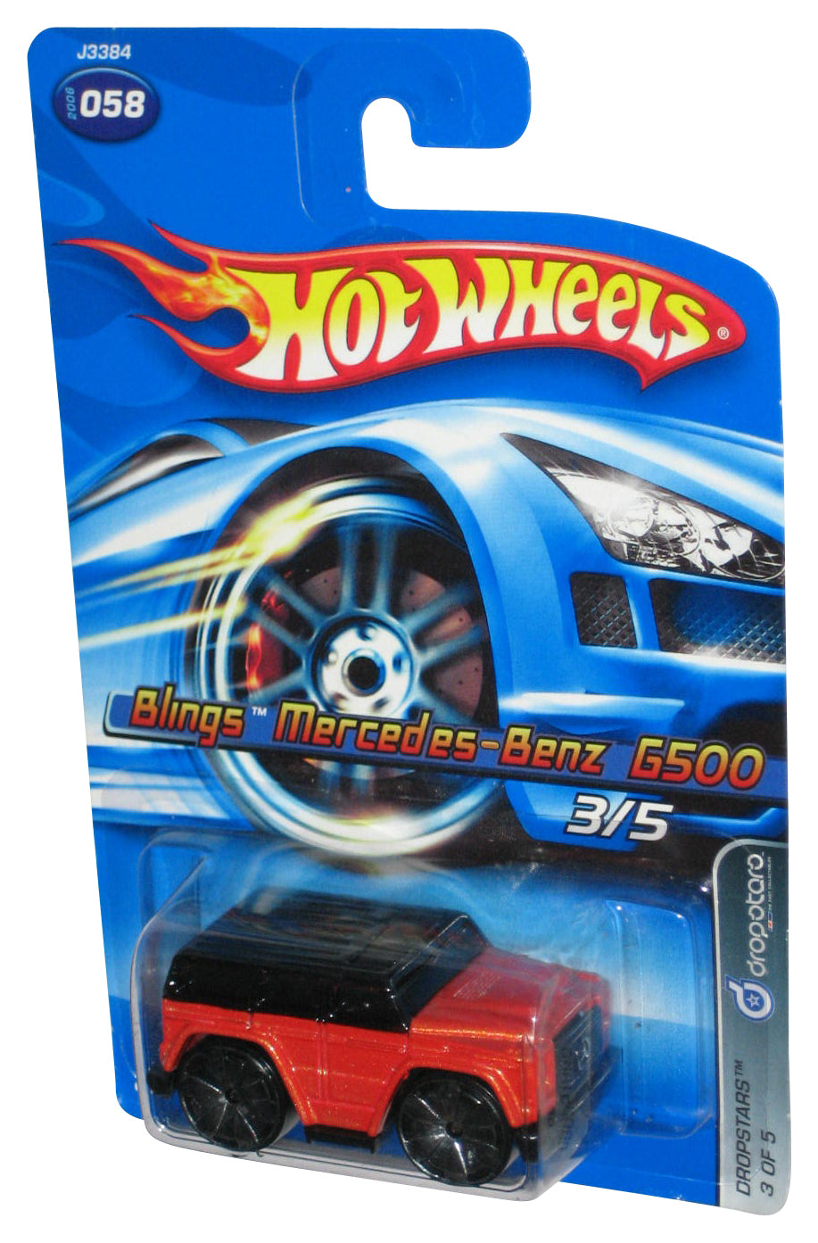 Hot Wheels Dropstars 3/5 (2006) Orange Blings Mercedes-Benz G500 Toy Car #058