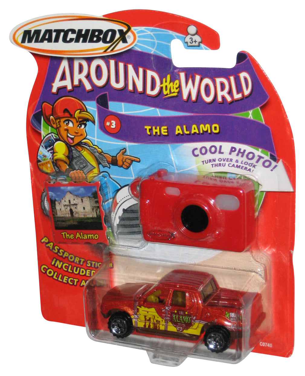 Matchbox Around The World (2003) The Alamo Red Toy Truck #3 w/ Toy Camera