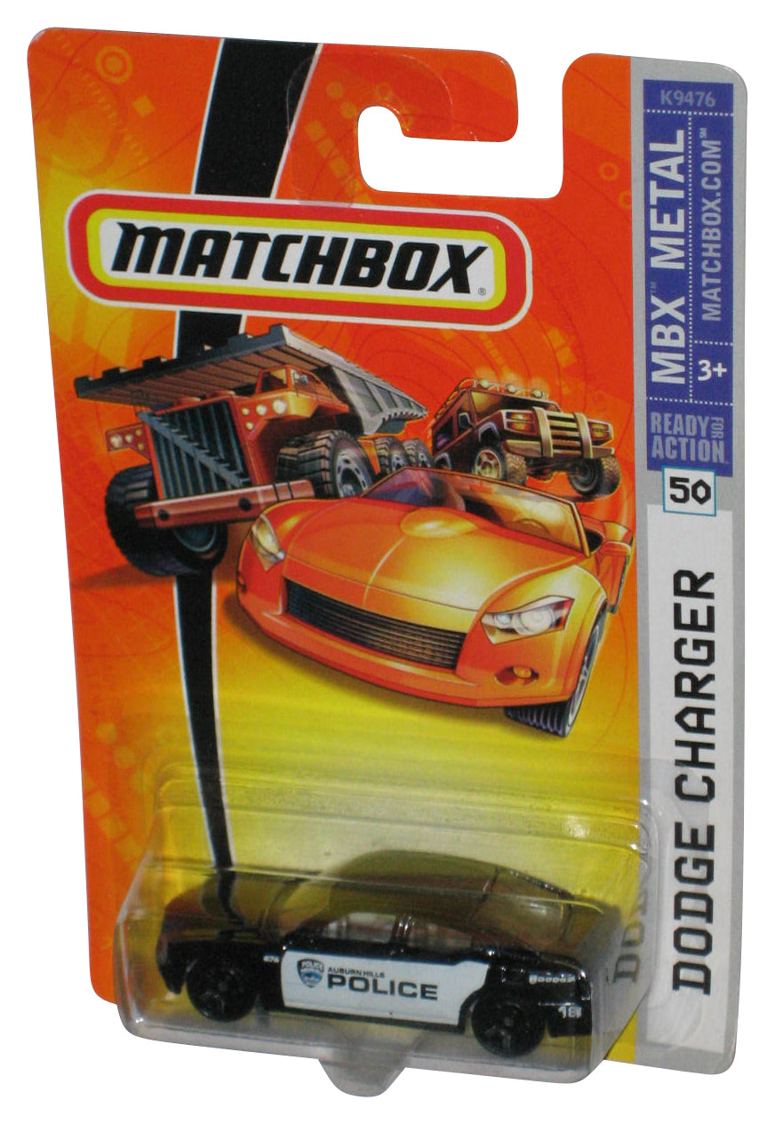 Matchbox MBX Metal (2007) Black Police Dodge Charger Toy Car #50