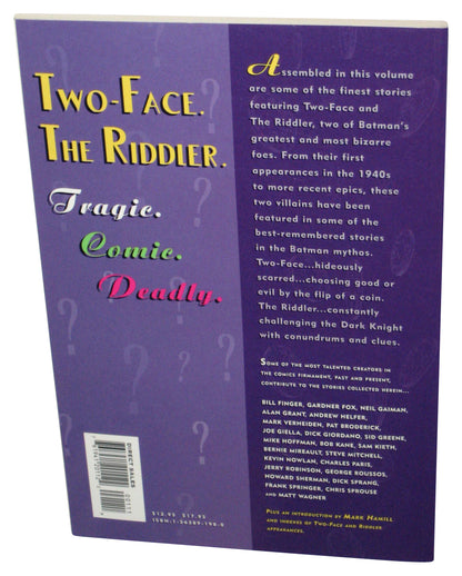 DC Comics Batman Two Face And The Riddler (1995) Paperback Book