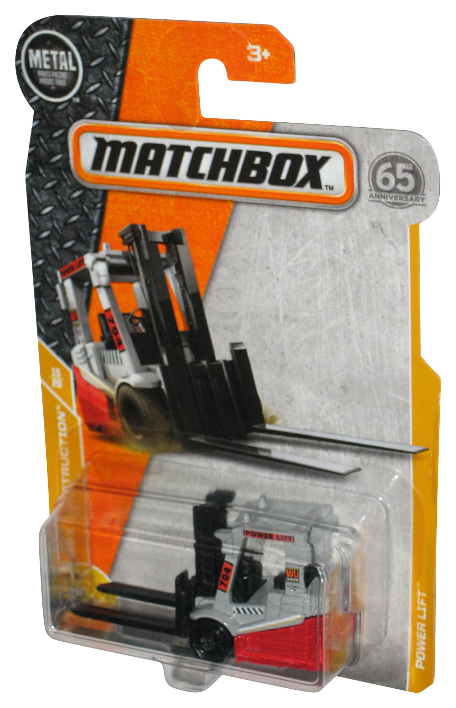 Matchbox MBX Construction 15/20 (2018) Red & Gray Toy 53/125 - (Cracked Plastic)