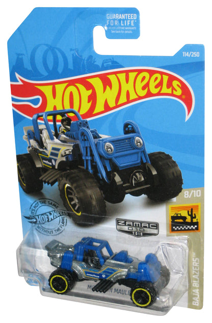 Hot Wheels Baja Blazers 8/10 (2019) Zamac 010 Mountain Mauler Blue Toy Car 114/250