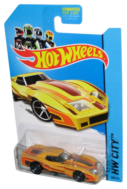 Hot Wheels HW City (2013) Yellow '76 Greenwood Corvette Toy Car 208/250
