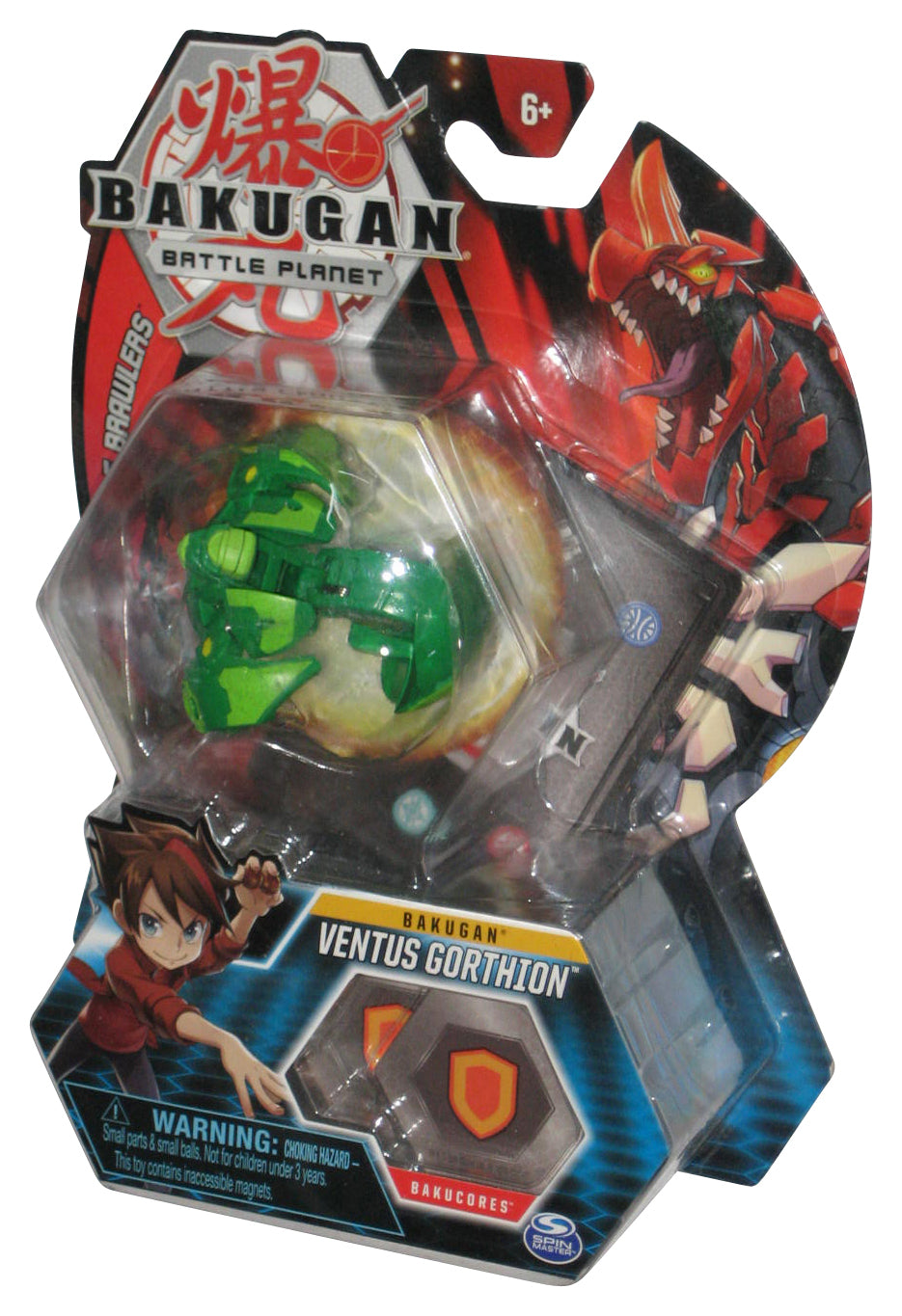 Bakugan Battle Planet Ventus Gorthion Green Figure w/ Trading Cards