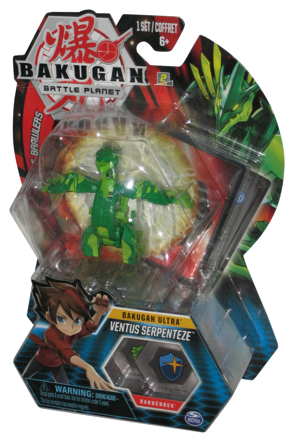 Bakugan Battle Planet Crawlers Ventus Serpenteze (2021) Green 2-Inch Figure