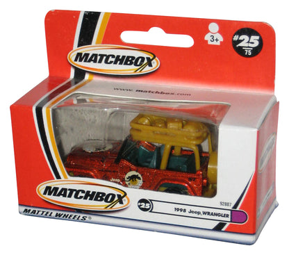 Matchbox Sun Chasers 1998 Jeep Wrangler Metallic Orange Die-Cast Toy 25/75 - (Boxed Version)