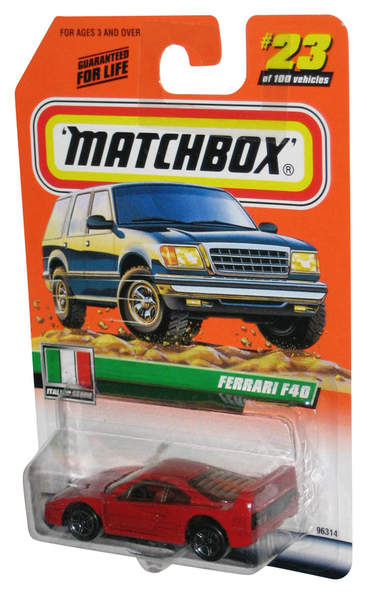 Matchbox Italian Stars (1999) Ferrari F40 Red Toy Car 23/100