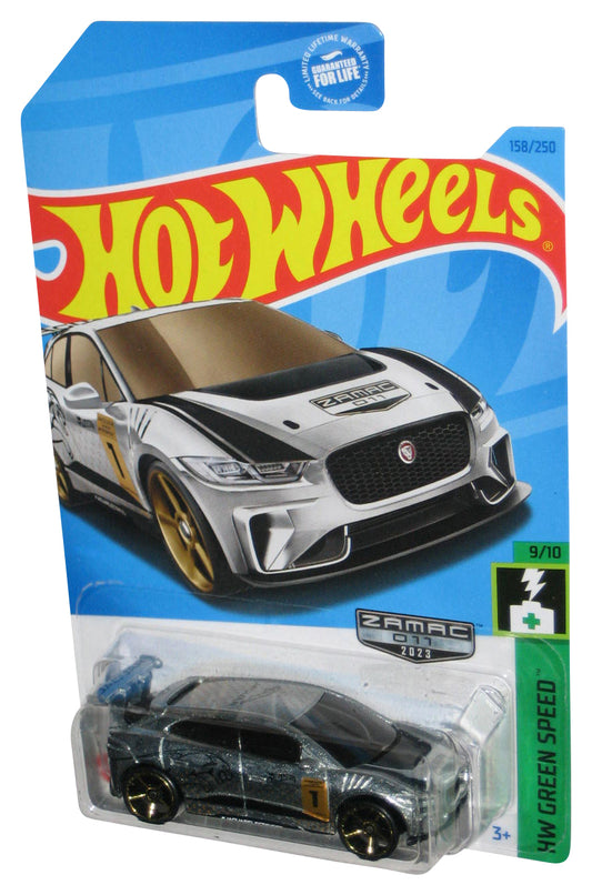 Hot Wheels HW Green Speed 9/10 (2023) Silver Zamac 011 Jaguar I-Pace eTrophy Car 158/250