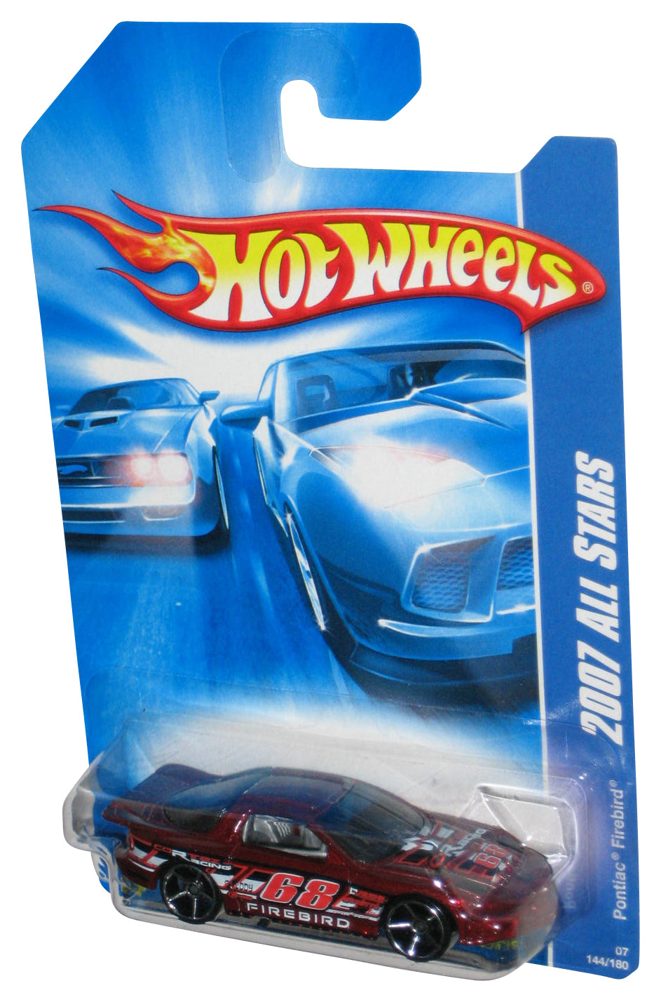 Hot Wheels 2007 All Stars Red Pontiac Firebird Toy Car 144/180