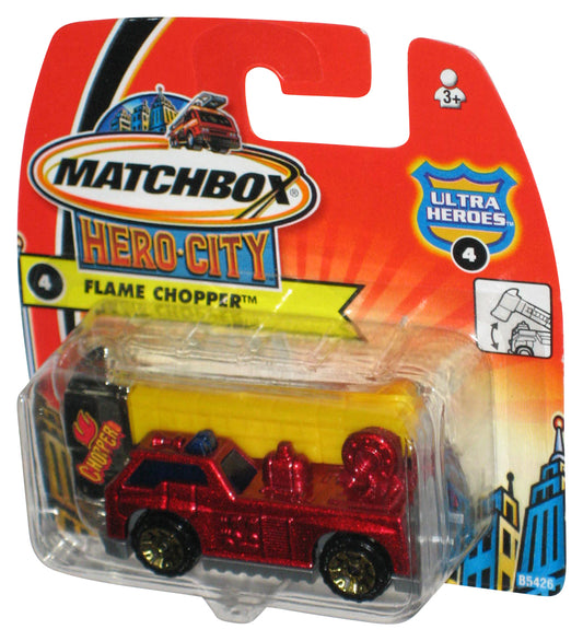 Matchbox Hero City (2003) Ultra Heroes Red Flame Chopper Red Toy Truck #4