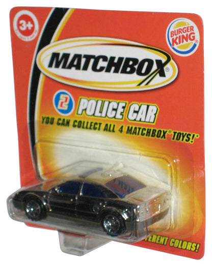 Matchbox Burger King (2004) Silver Chrome Police Car Toy